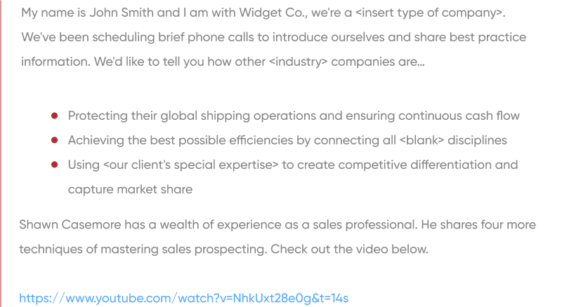 cold calling script example