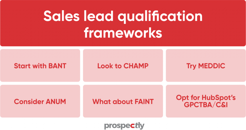 sales lead qualification frameworks
