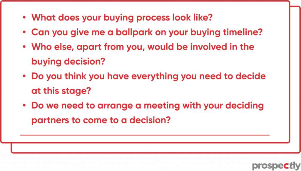 Buying process questions