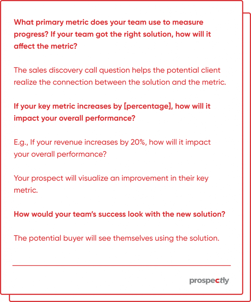 MEDDIC metrics discovery questions