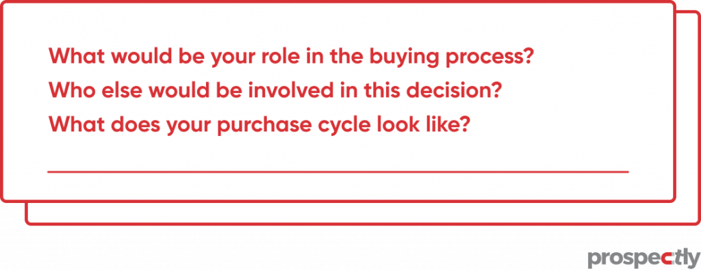 Economic buyer sample questions